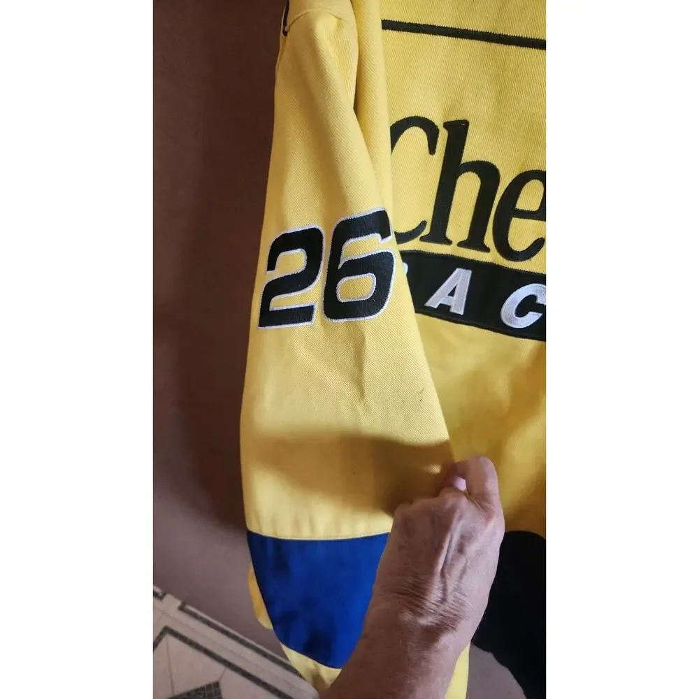 Vintage 90s Jeff Hamilton Cheerios NASCAR Jacket #26 Johnny Benson Roush L J69